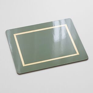 4 Tischsets 45 x 35 cm Greenstone/Gold