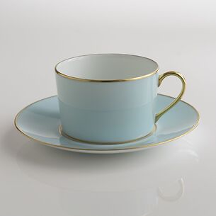 Porcelaine de Limoges Tasse mit Untertasse Opal