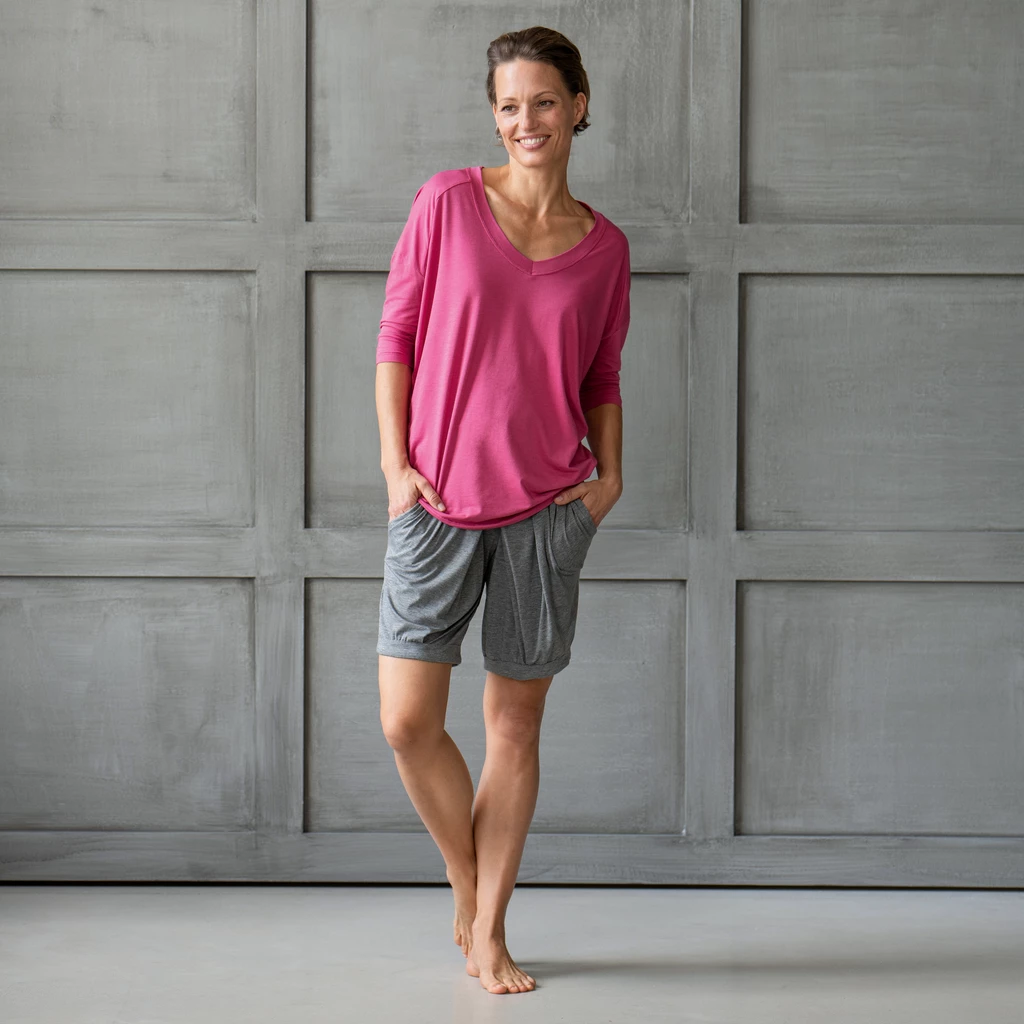 Sunday in Bed X Torquato Pyjamashirt Hazel Fuchsia S