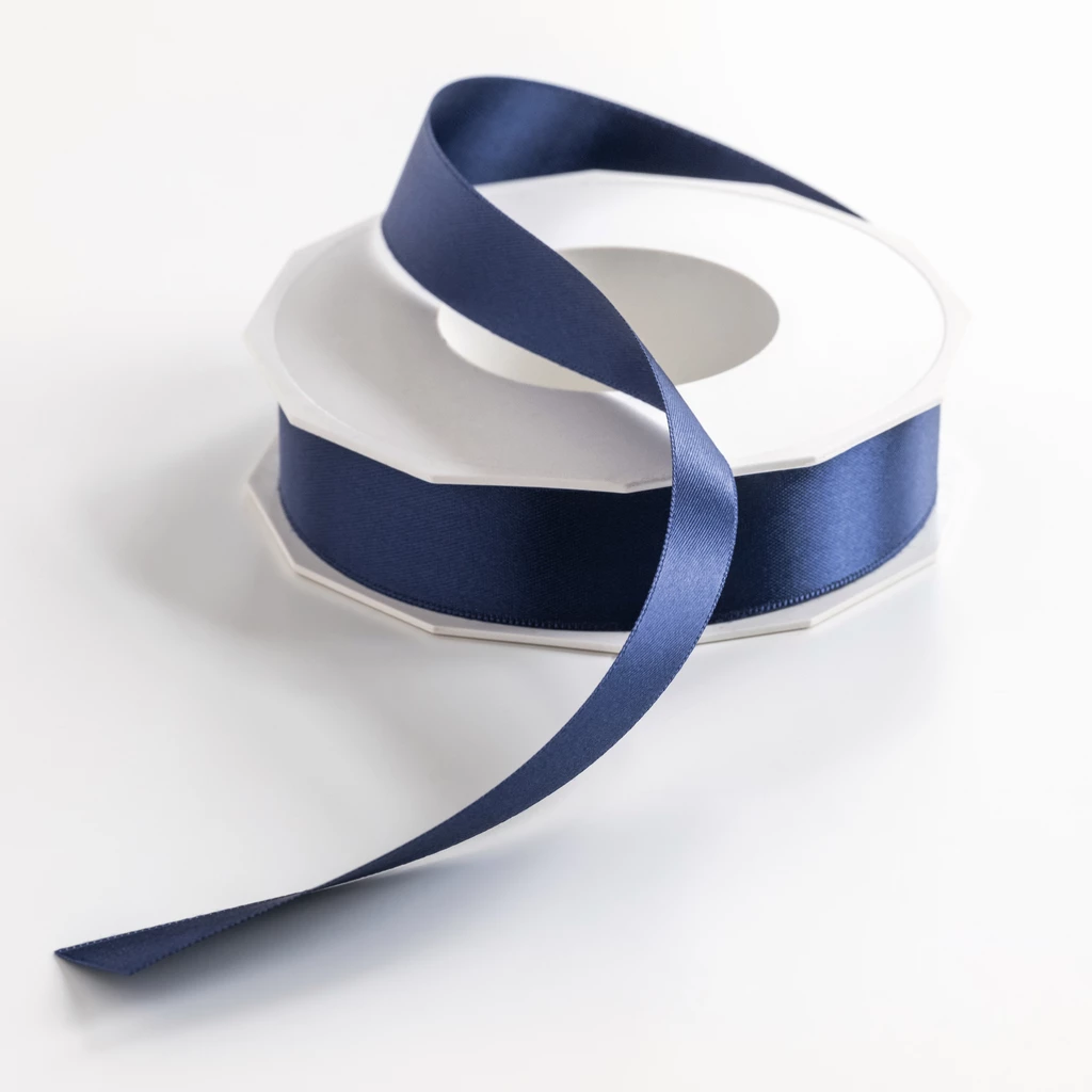 Geschenkband aus Seidensatin Dunkelblau
