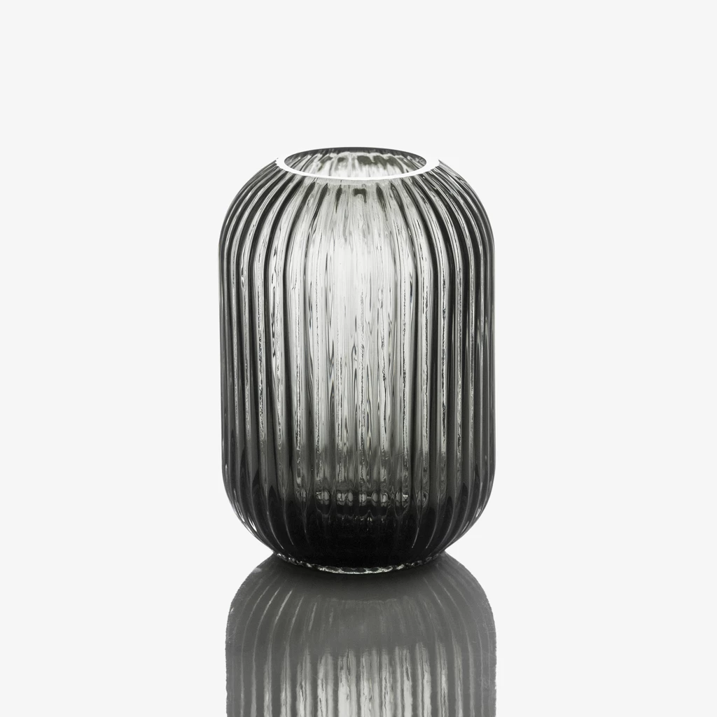 Vase Pallone 14 cm Rauchgrau