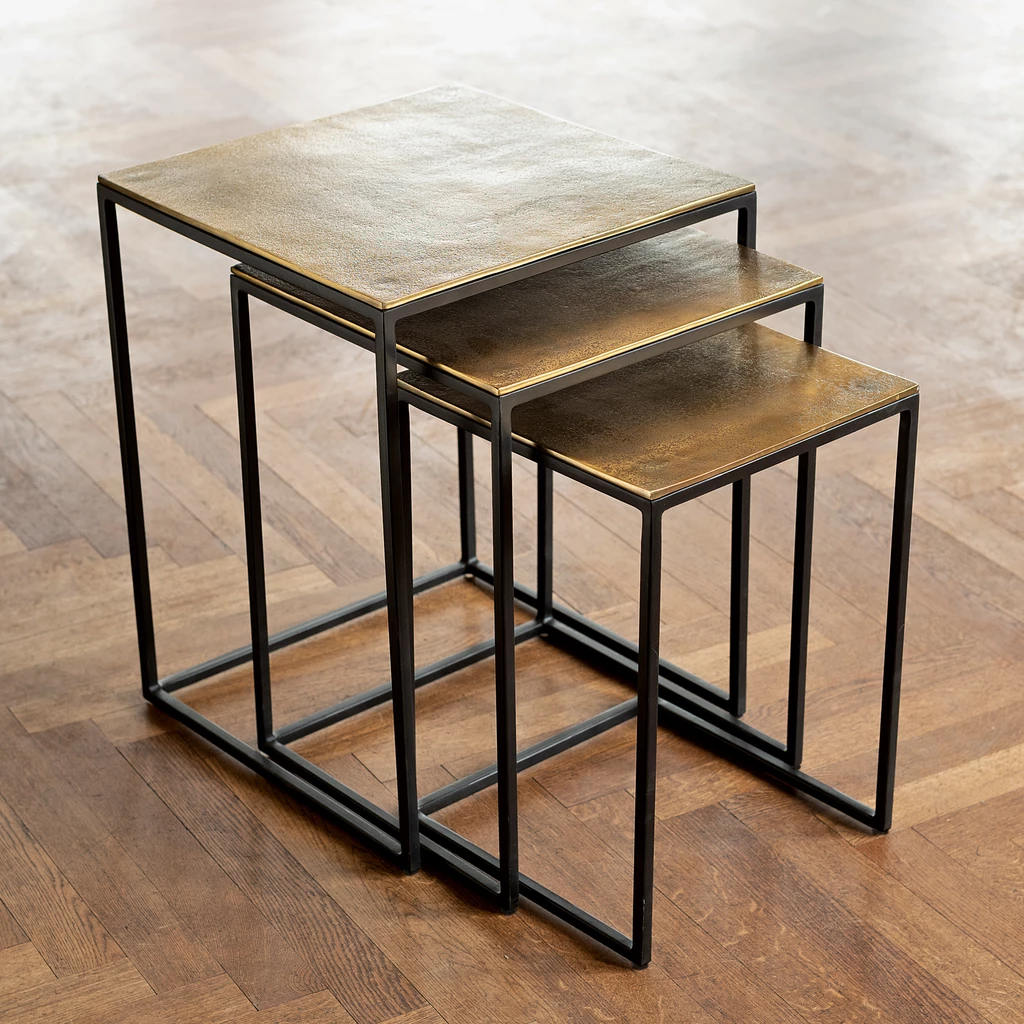 Dreisatztisch-Set Madras Bronzegold