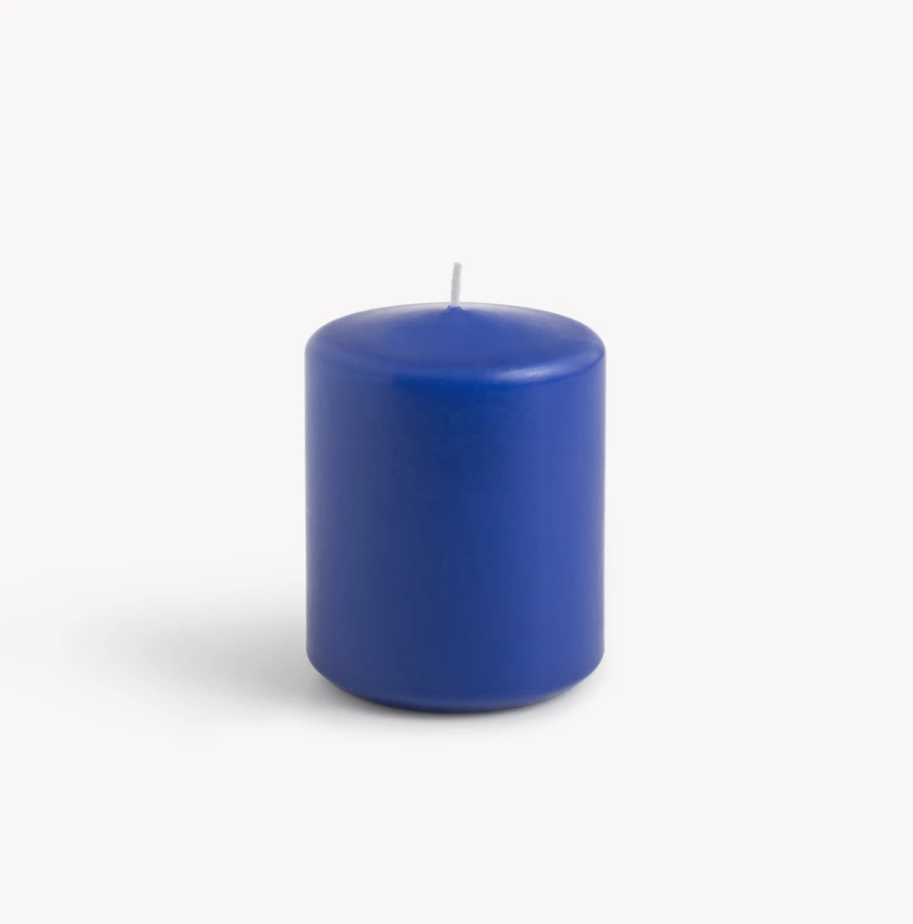Stumpenkerzen Lys 10 cm Ø 6,8 cm Hellblau 4er-Set