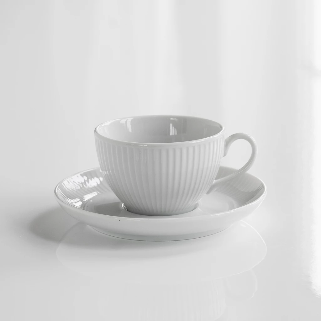 Teetasse mit Untertasse Pillivuyt Plissé