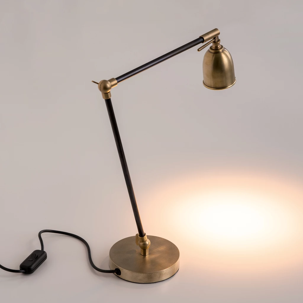 Casadisagne Tischlampe Zwolle Schwarz / Messing