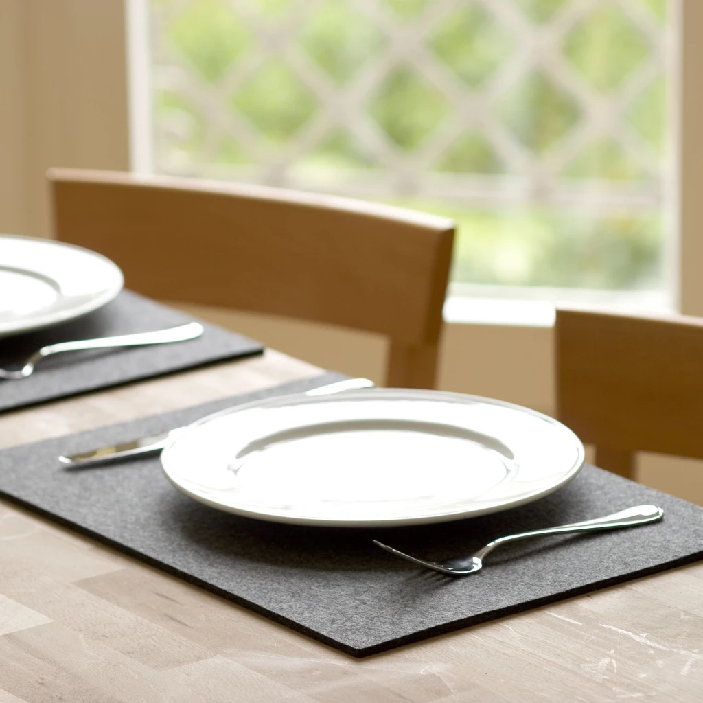 Tischset Wollfilz 35 x 45 cm Grau