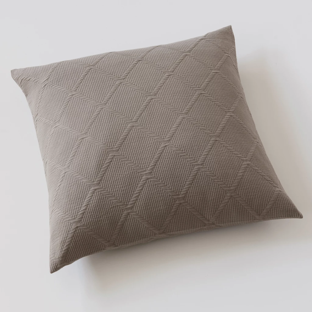 Kissenbezug Rauten 50 x 50 cm Taupe