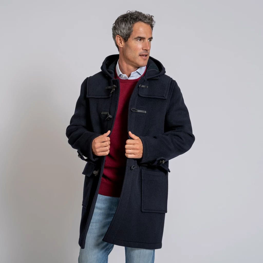 Gloverall Dufflecoat Herren Camel / Buchanan Tartan S