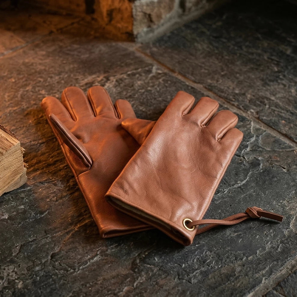 Ofen- und Grillhandschuhe aus Leder