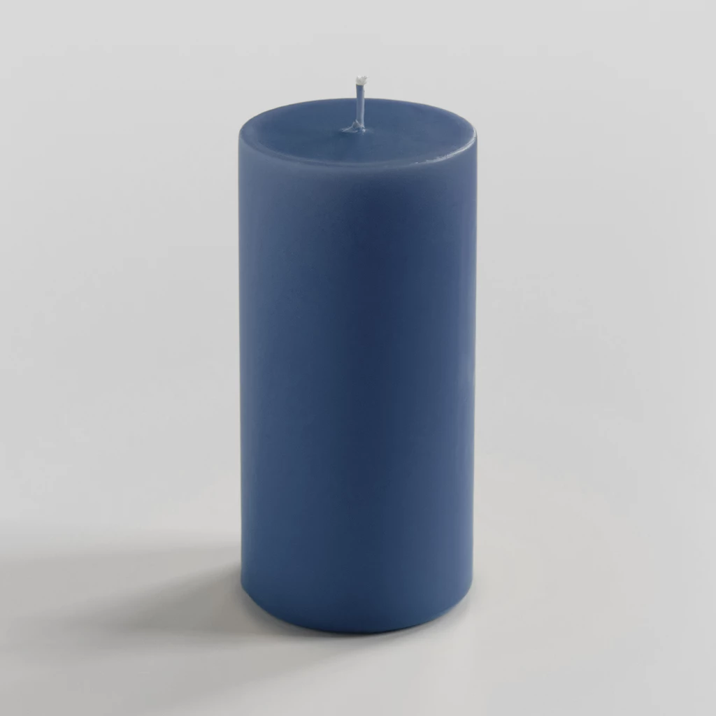 Ester & Erik Stumpenkerze 15 cm  Ø 7 cm Blue