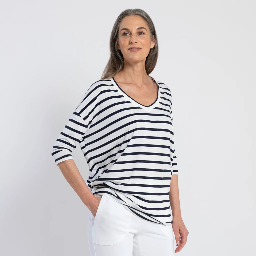 Sunday in Bed X Torquato Pyjamashirt Hazel Weiß/Midnight S