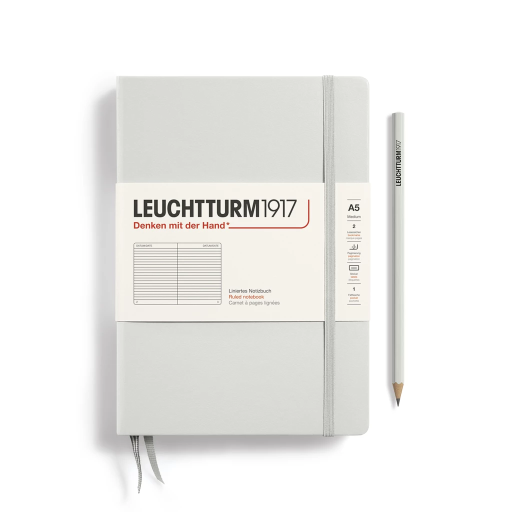 Leuchtturm1917 Notizbuch A5 liniert Light Grey