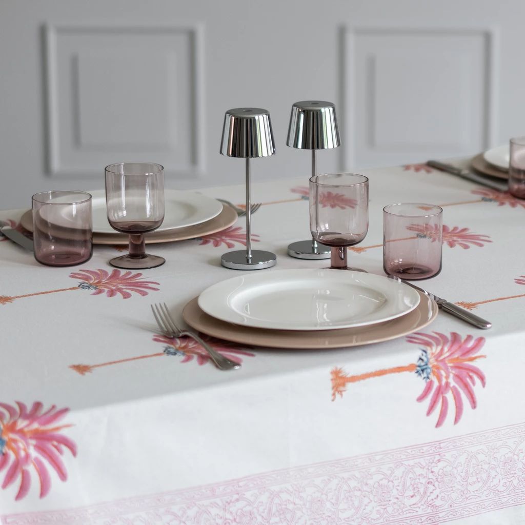 Tischdecke Pinke Palmen