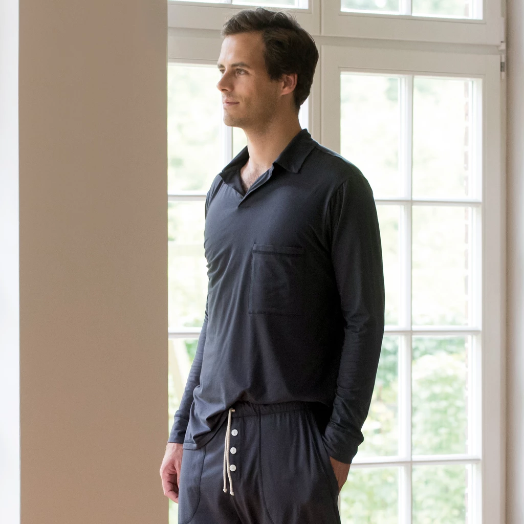 Sunday in Bed X Torquato Pyjamashirt Morris Grau M