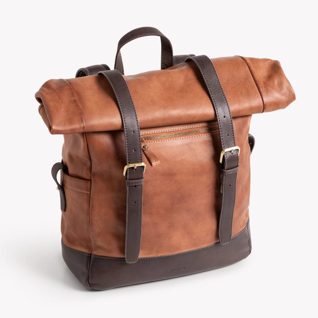 Leder Rolltop Rucksack Vicenza