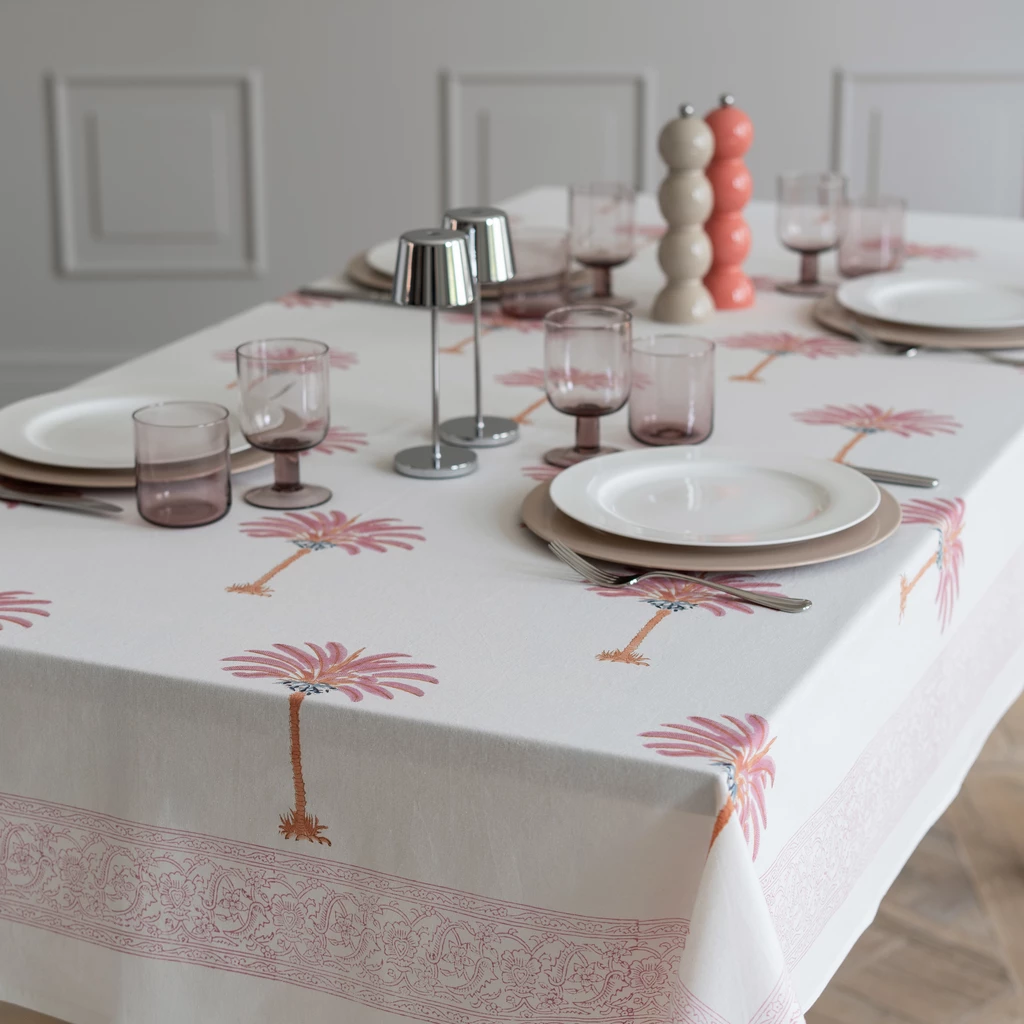 Tischdecke Pinke Palmen