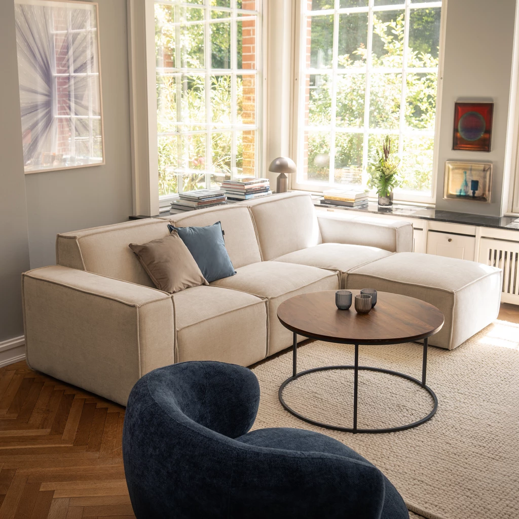 Modulares Sofa Estrade 4-Sitzer Sand