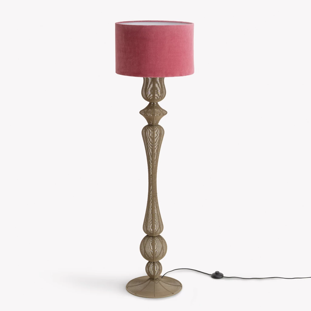 Stehlampe Mesh Taupe