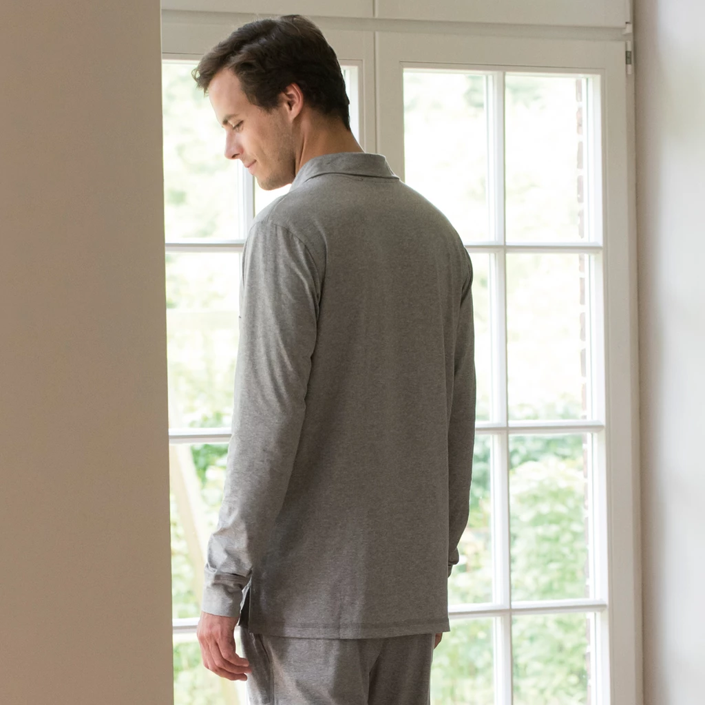 Sunday in Bed X Torquato Pyjamashirt Morris Grau M