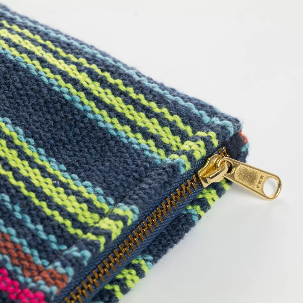 Pouch Color Stripes Blue