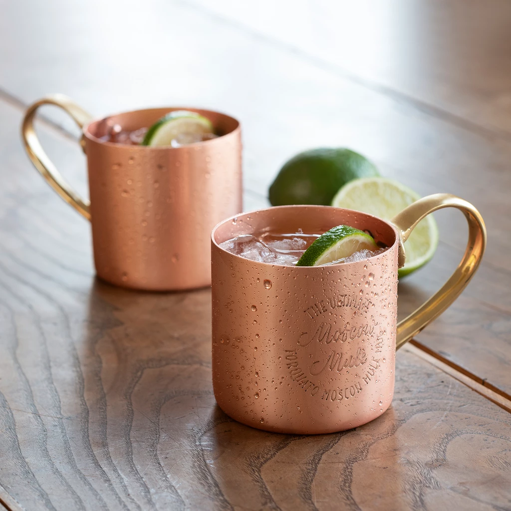 Moscow-Mule-Becher mit Messinghenkel ohne Gravur
