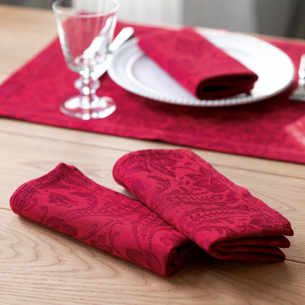 Serviette Donna di Coppe 40 x 40 cm Rosso