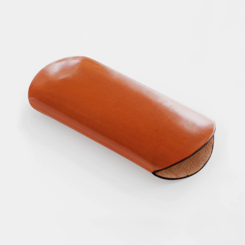 CAF Brillenetui Leder Cognac klein