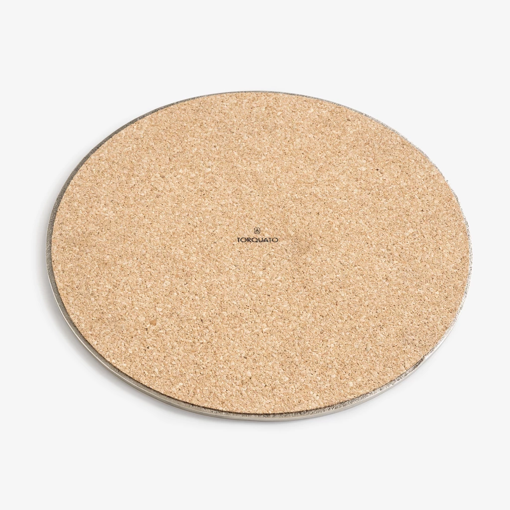 Platzteller Madras Zinngrau