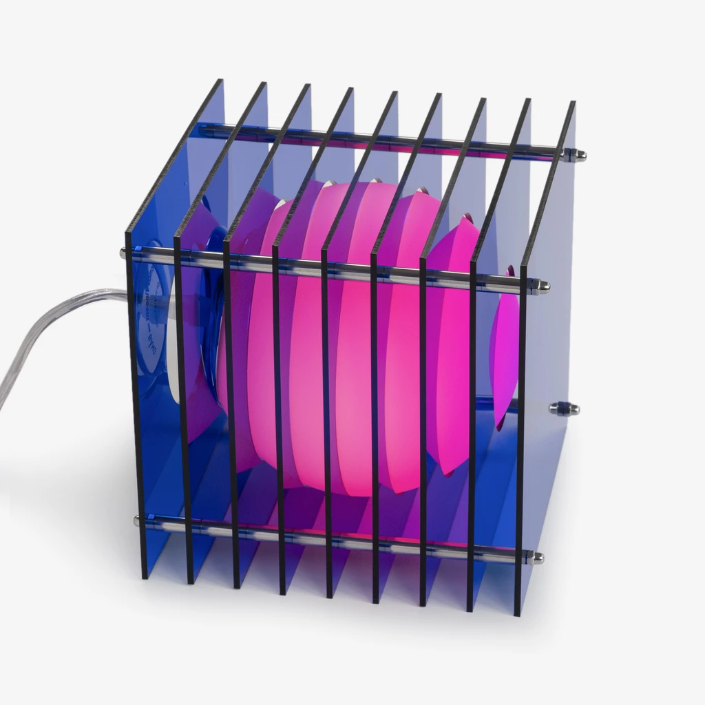 Tischlampe Lop Small Square Blau