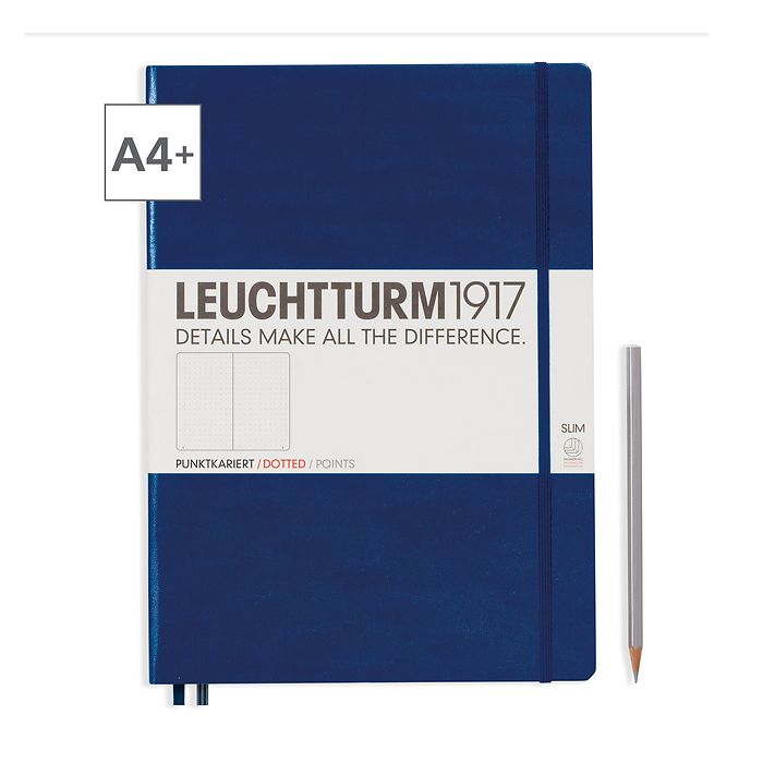 Leuchtturm1917 Notizbuch A4+ Master Slim Dotted Marine