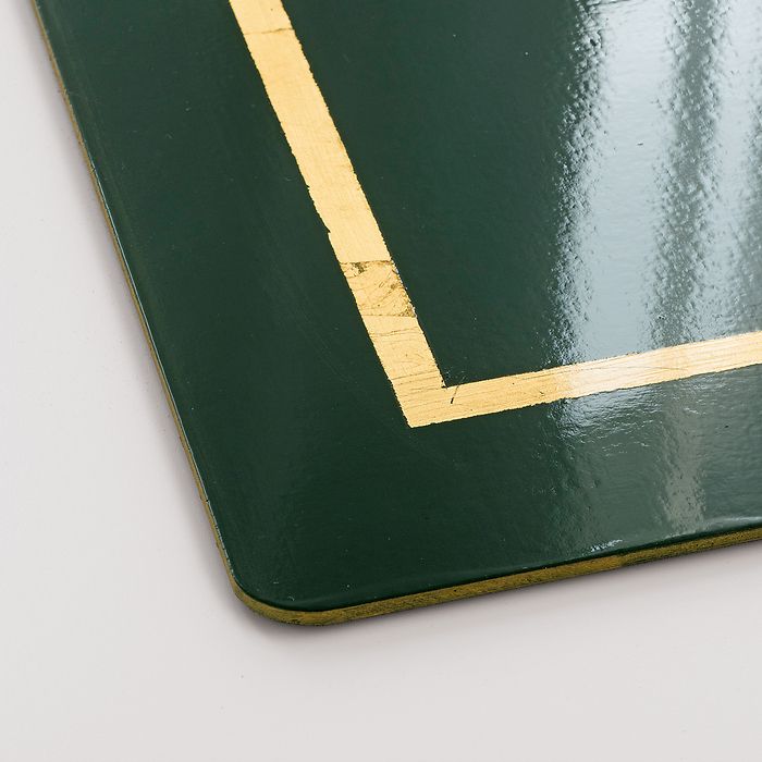 4 Tischsets 45 x 35 cm Green/Gold