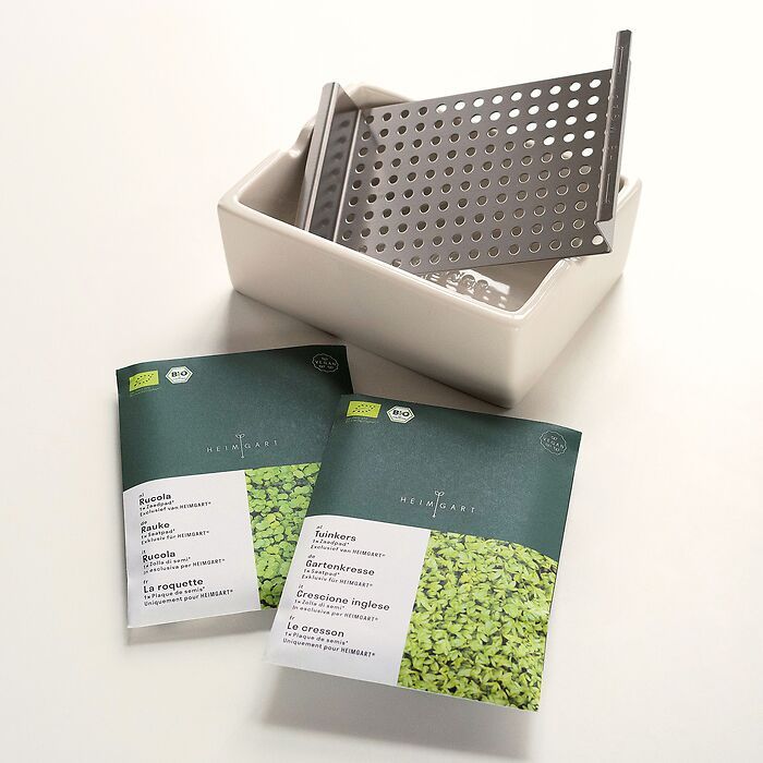 Starter-Kit Heimgart Microgreens inkl. 2 Bio Saatpads