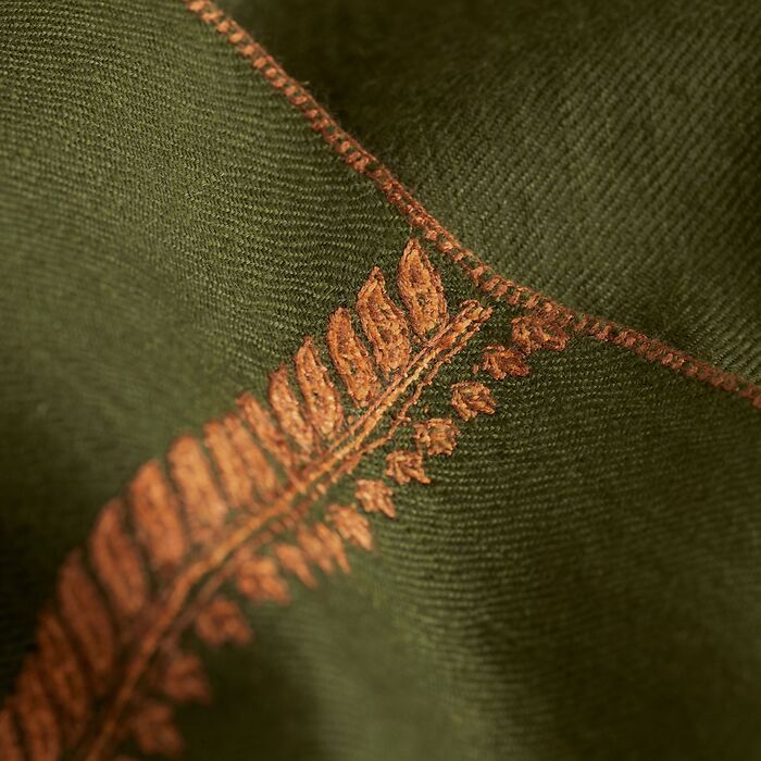 Kashmir Loom Faizan Schal Orange/Grün