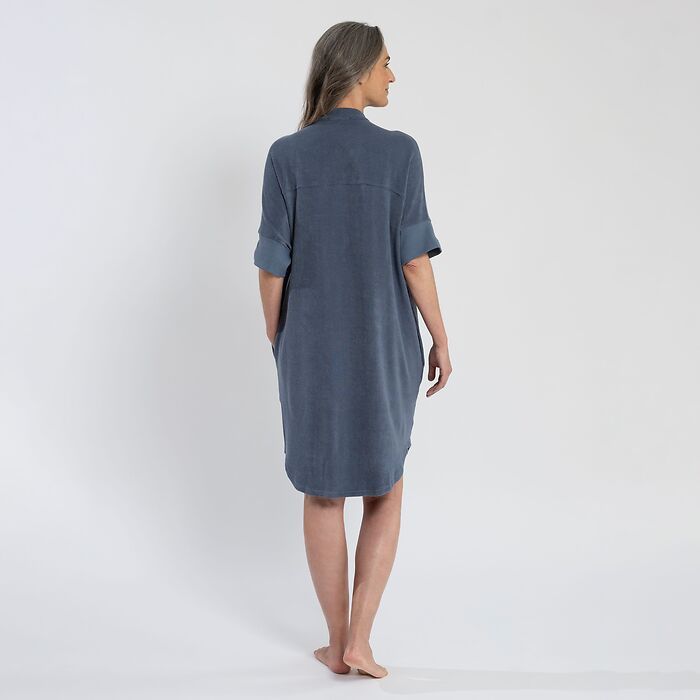 Sunday in Bed X Torquato Kleid Rania Frottee Dusty Blue S