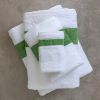 Gästehandtuch mit Chenille-Bordüre Grün - 4