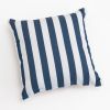 Gartenkissen Baltrum Blau / Weiß gestreift