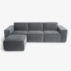 Modulares Sofa Estrade 4-Sitzer Kieselgrau - 3