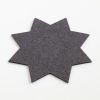 Filzuntersetzer Stern grau