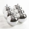 12 Lauschaer Weihnachtskugeln Silber 6 cm