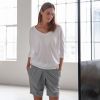 Sunday in Bed X Torquato Pyjamahose Mila Shorty Grau M - 3