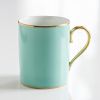 Porcelaine de Limoges Becher mit Golddekor Mintgrün