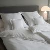 Baumwollsatinbettwäsche Nyx Perlweiß 40 x 80 cm - 2