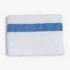 Badetuch mit Chenille-Bordüre Blau
