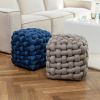Samtpouf Knot Blau - 2
