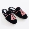 Vestieri Samtslipper Villa Damen Black / Pink Gr. 37