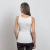 Rosemunde Seidentop mit Spitze Babette Weiß S - 3