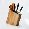 Messerblock Eiche mit flexiblem Einsatz