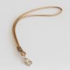 Schlüsselband Metallic-Leder Gold